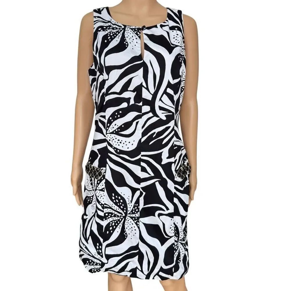 Lilly Pulitzer "Forsythia" shift dress 100% cotton embelished size 10